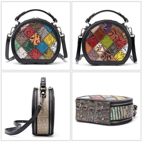 Genuine Leather Mini Handbag Retro Single Shoulder
